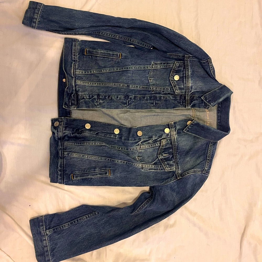 Gap Women's 1969 Icon Denim Jean Trucker Jacket  Saddle Blue 100% COTTON!